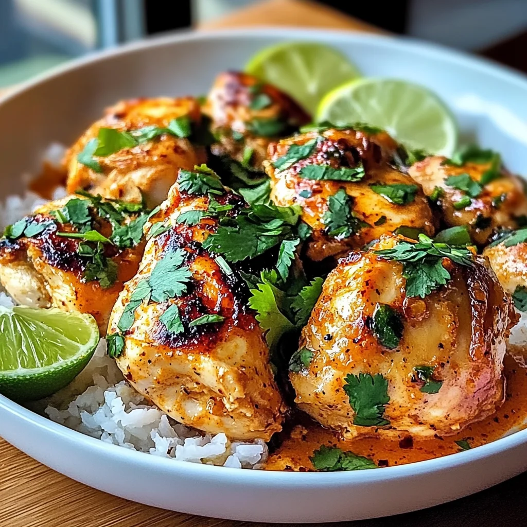Baked Coconut Chili Chicken Thighs