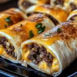 Cheesy Garlic Beef Roll-Ups