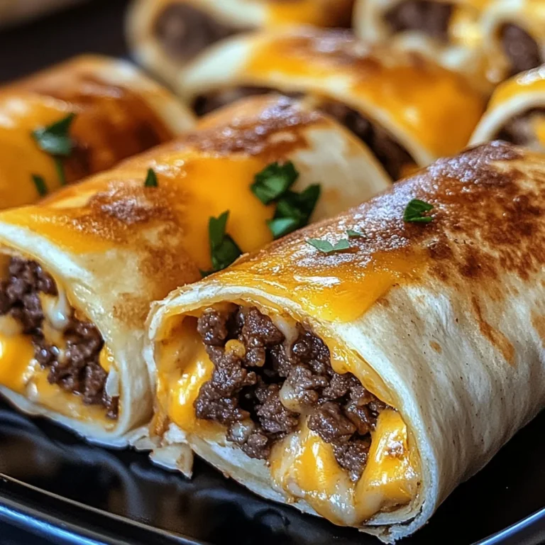 Cheesy Garlic Beef Roll-Ups
