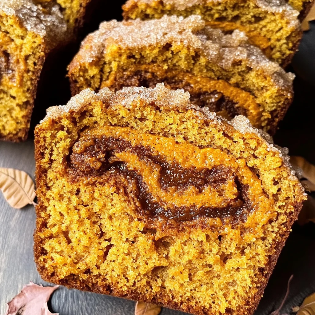 Cinnamon Swirl Pumpkin Bread Mini Loaves