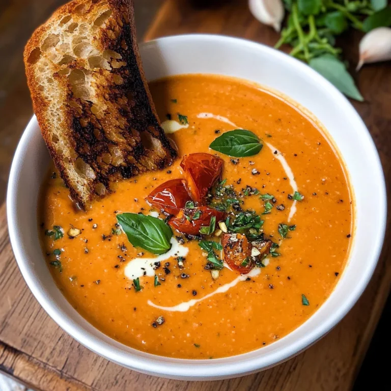 Creamy Roasted Garlic Tomato Soup