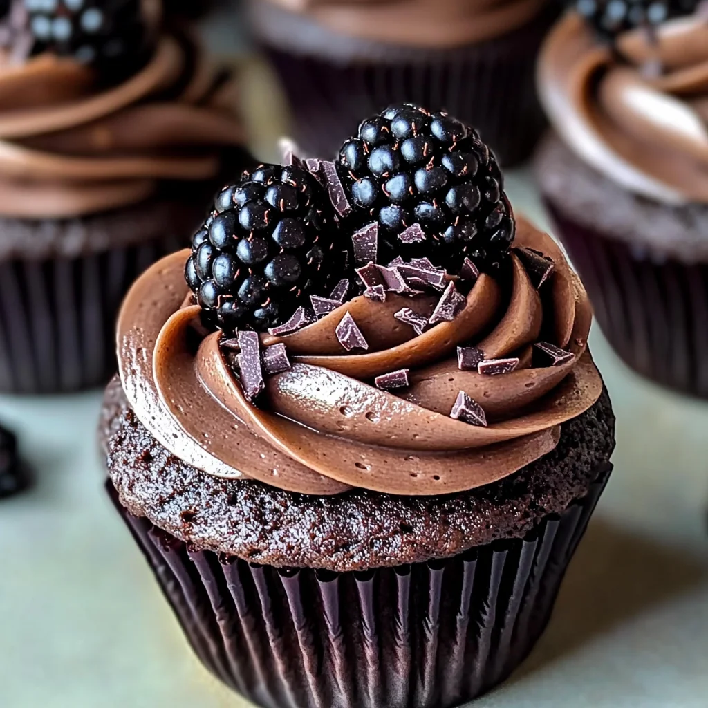 Dark Chocolate Blackberry Cupcakes: Indulge in a Decadent Dessert Delight