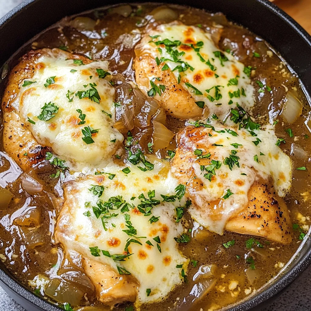 French Onion Chicken Soup
