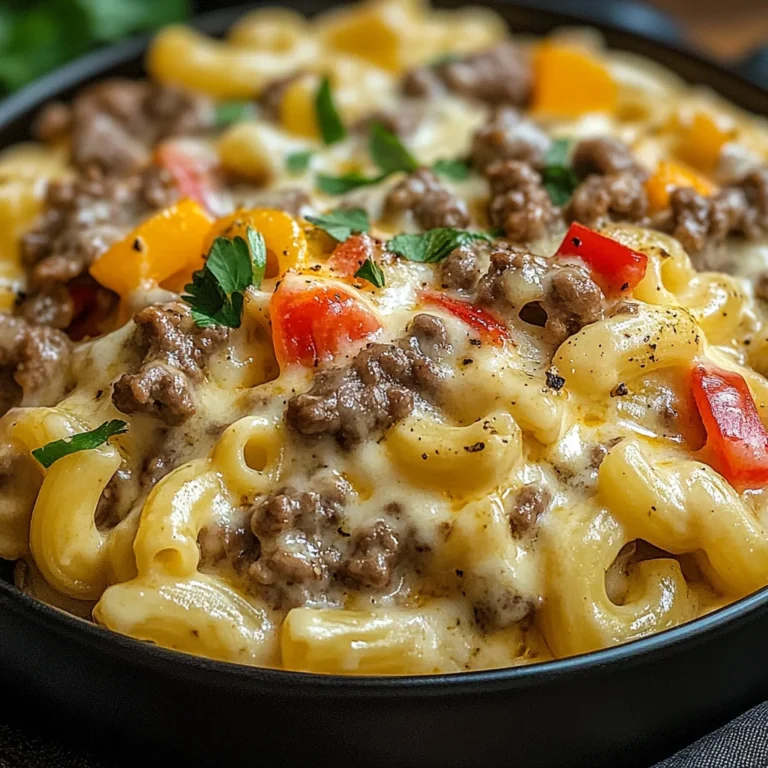High-Protein Creamy Philly Cheesesteak Mac & Cheese