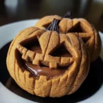 Milk Chocolate Stuffed Jack-O'-Lantern Cookies