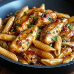One-Pan Tangy Honey BBQ Chicken Penne