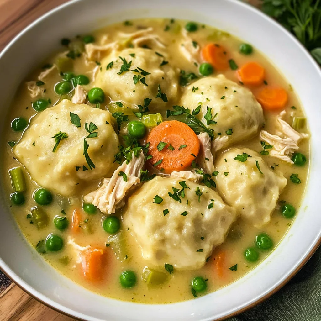 One Pot Chicken Dumpling Soup (with refrigerated biscuit dough!)