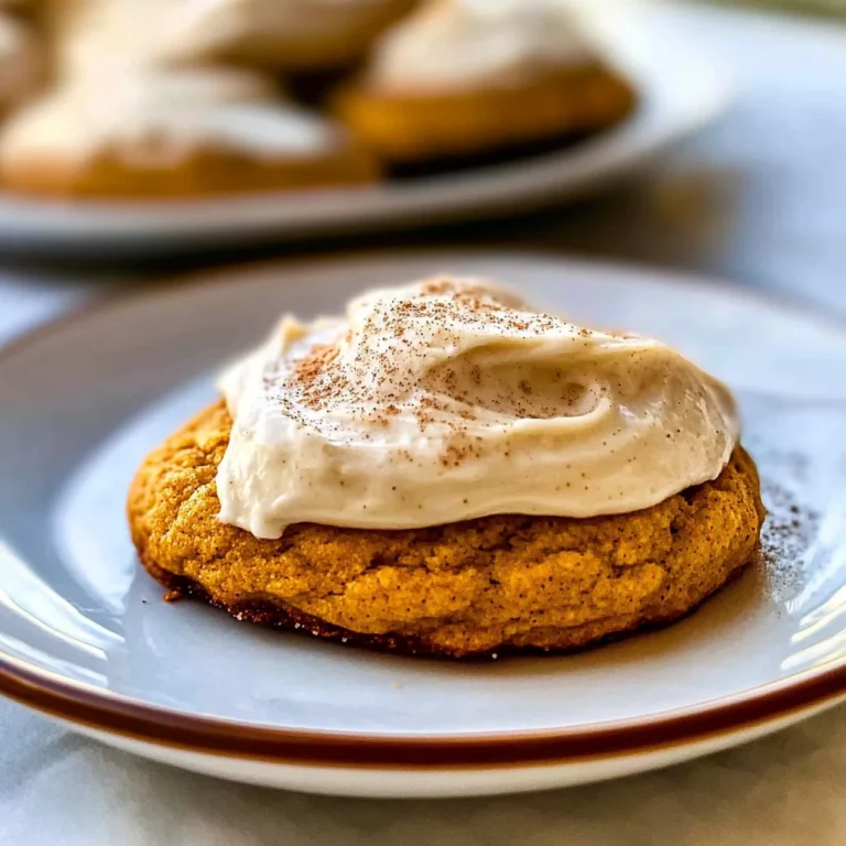 Pumpkin Cookies with Cream Cheese Frosting
