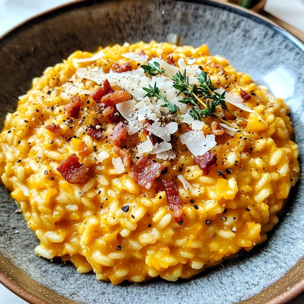 Pumpkin Risotto with Bacon & Parmesan