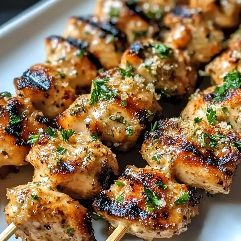 Ranch Garlic Parmesan Chicken Skewers