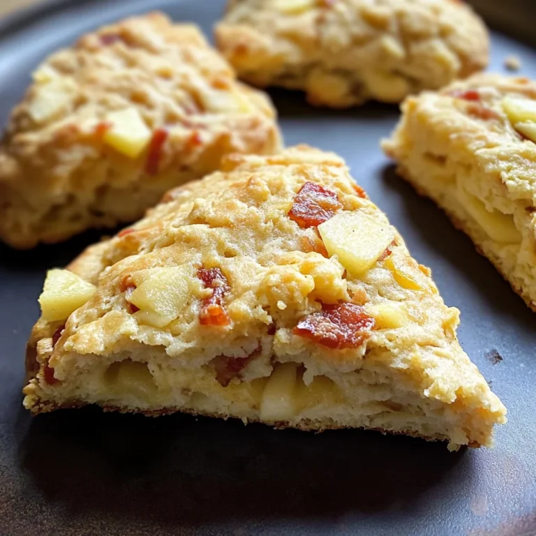 Air Fryer Apple Cheddar Bacon Scones