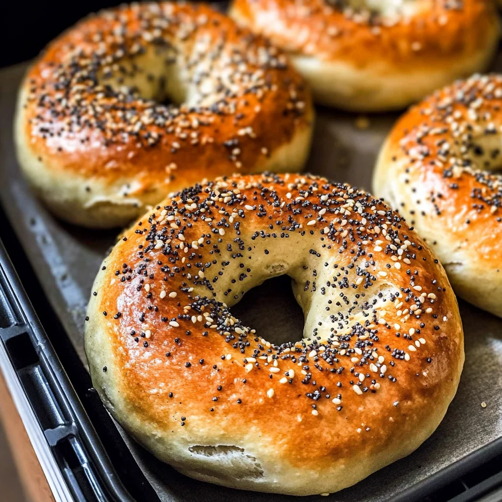 Air Fryer Protein Bagels