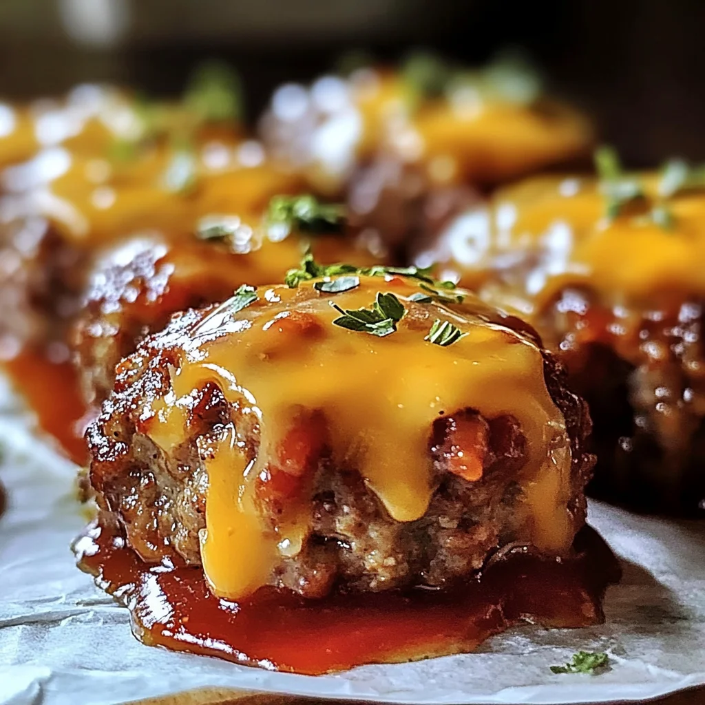 Cheesy Stuffed Meatloaf Bites