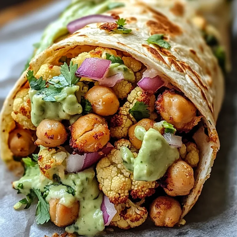 Chili Lime Chickpea Cauliflower Wrap Recipe