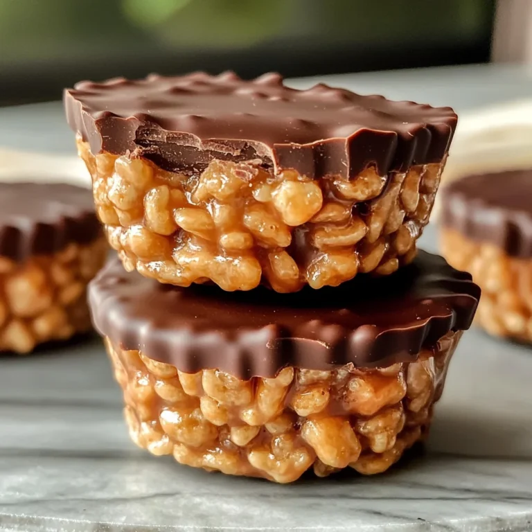 Chocolate Peanut Butter Rice Krispie Cups