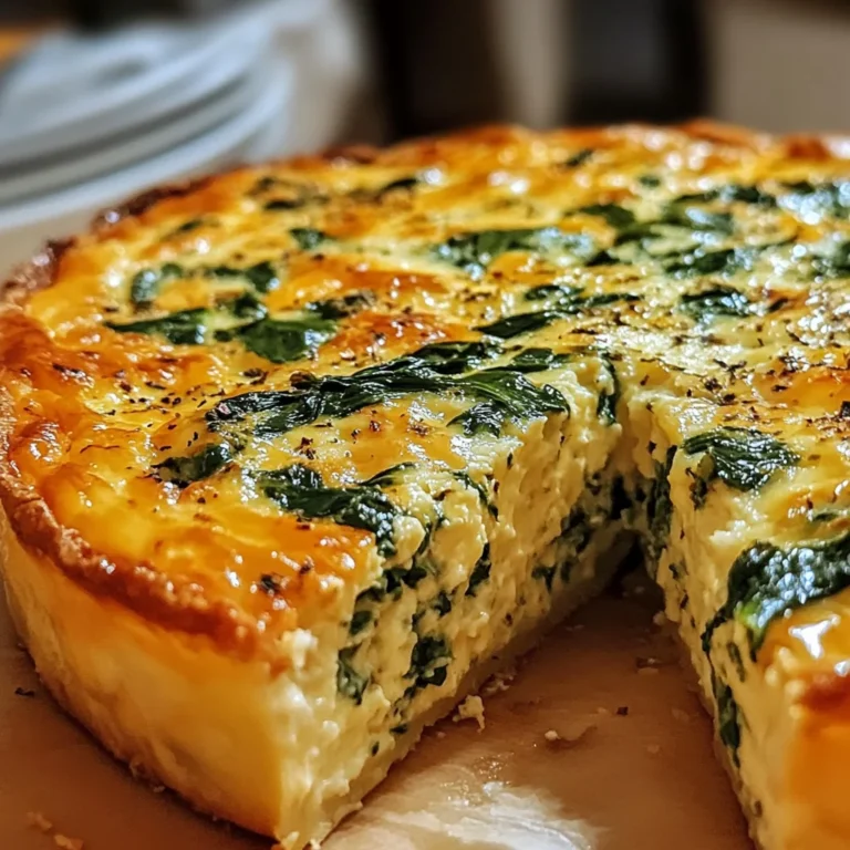 Cottage Cheese and Spinach Crustless Quiche
