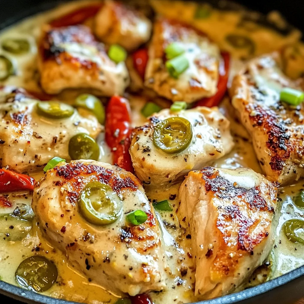 Creamy Pepperoncini Chicken Skillet Recipe - Quick & Easy