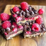 Dark Chocolate Raspberry Pie Bars
