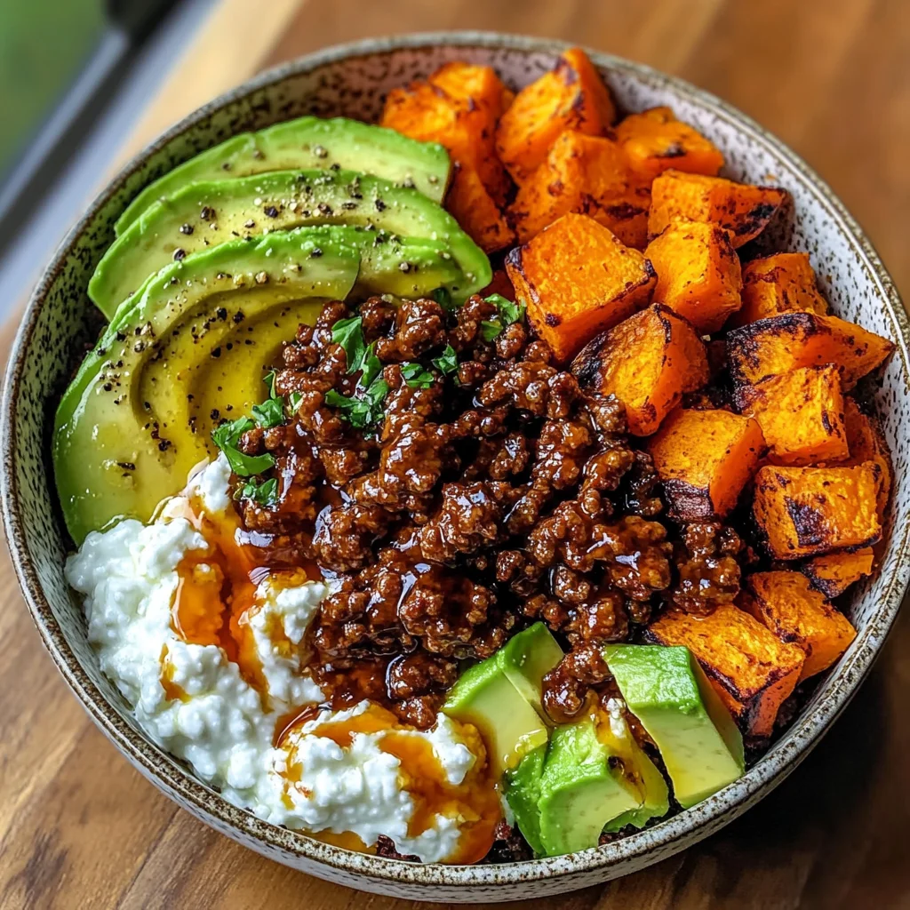 Ground Beef Hot Honey Bowl