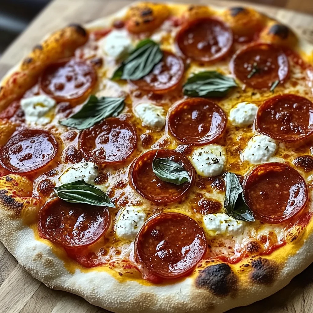 Hot Honey Pepperoni Ricotta Pizza : A Pizza Recipe