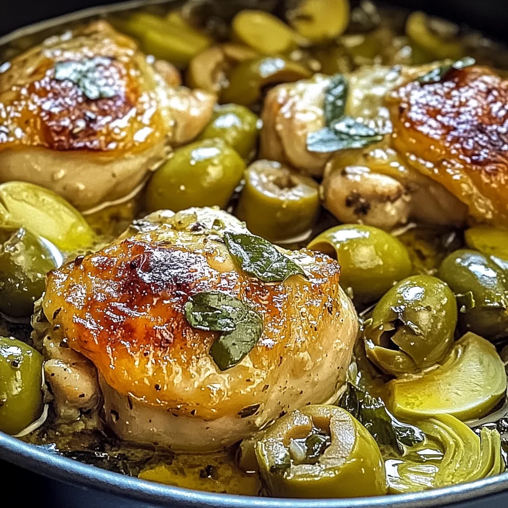 Mediterranean Lemon Chicken with Artichokes & Olives