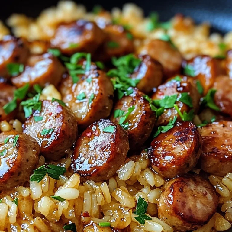 One-Pan Sweet and Tangy BBQ Sausage Rice