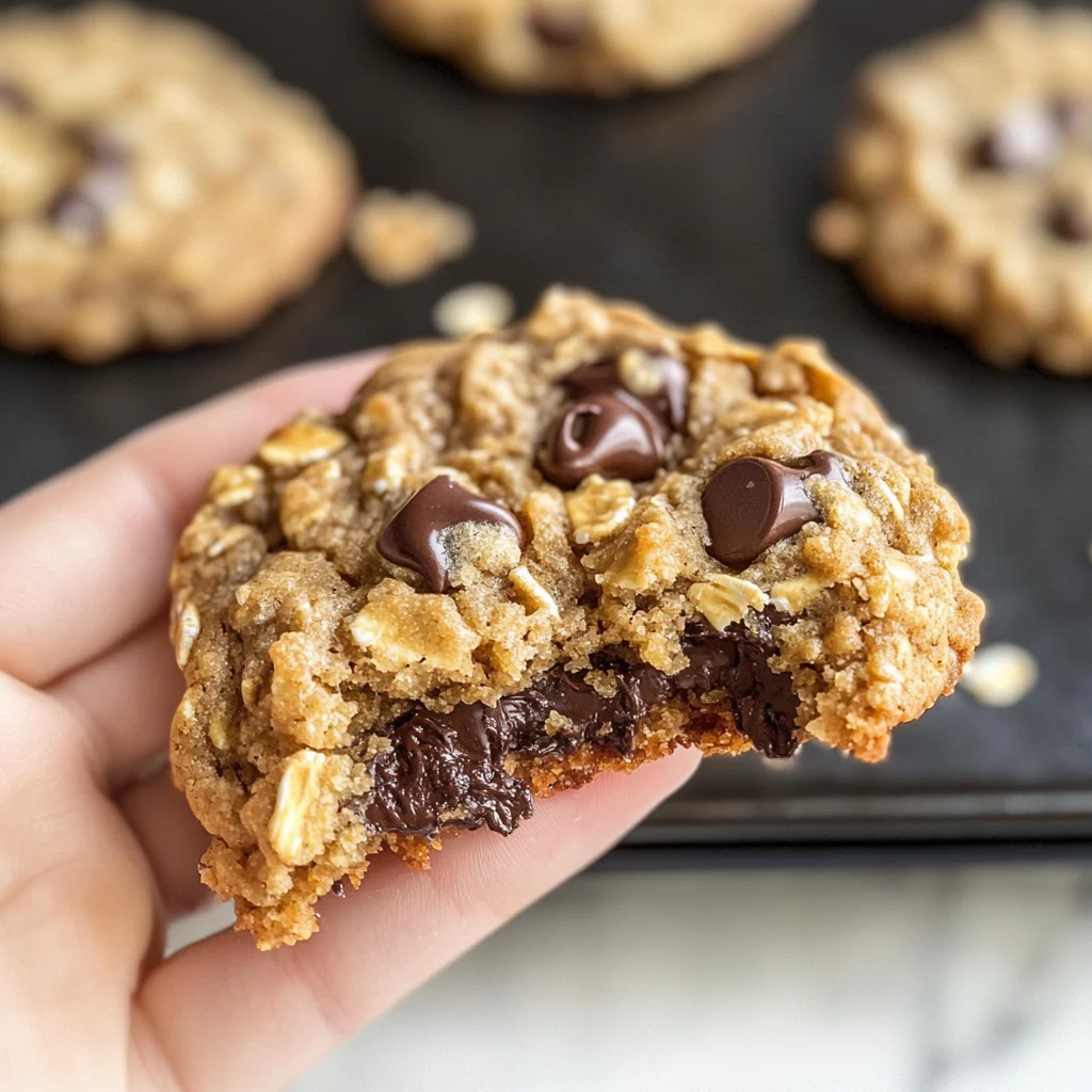 Peanut Butter Oatmeal Chocolate Chip Cookies