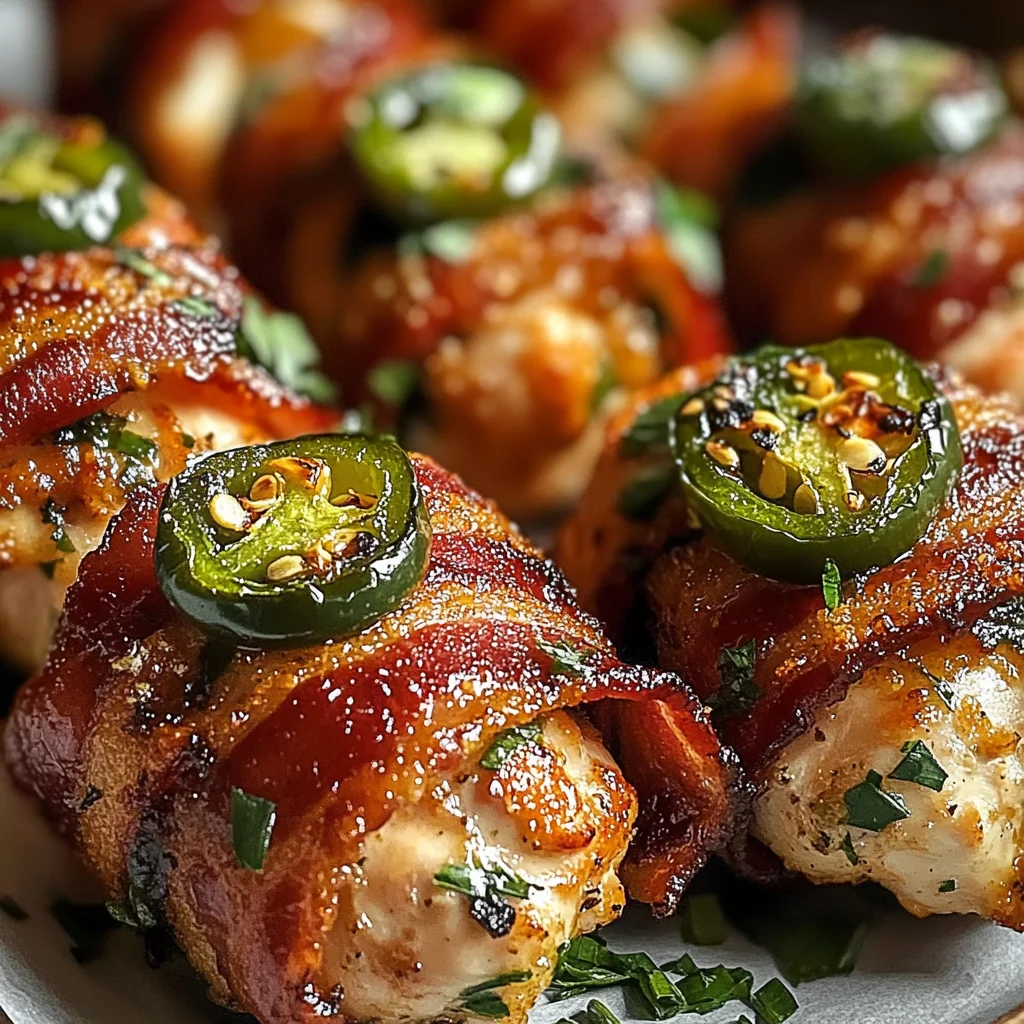 Bacon-Wrapped Jalapeño Chicken Bites