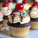 Banana Split Cupcakes