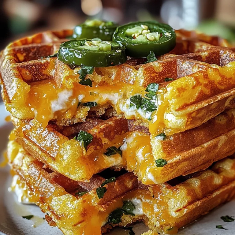 Cheddar Jalapeño Cornbread Waffles