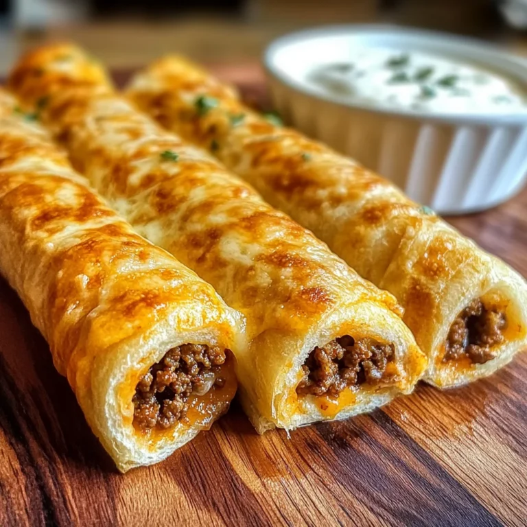 Cheesy Taco Stuffed Breadsticks with Taco Filling