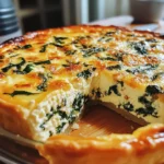 Cottage Cheese and Spinach Crustless Quiche