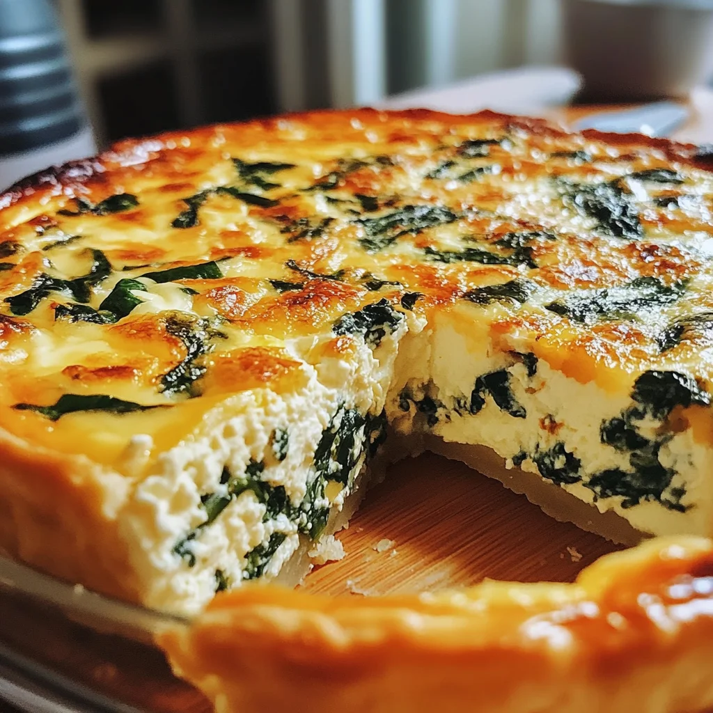 Cottage Cheese and Spinach Crustless Quiche
