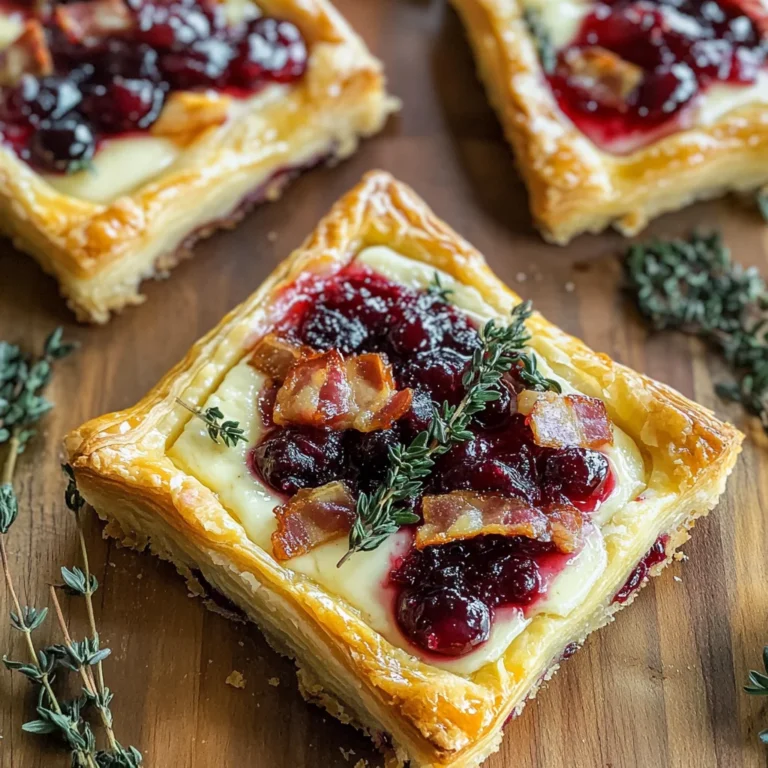 Cranberry Brie Tart with Pancetta & Thyme