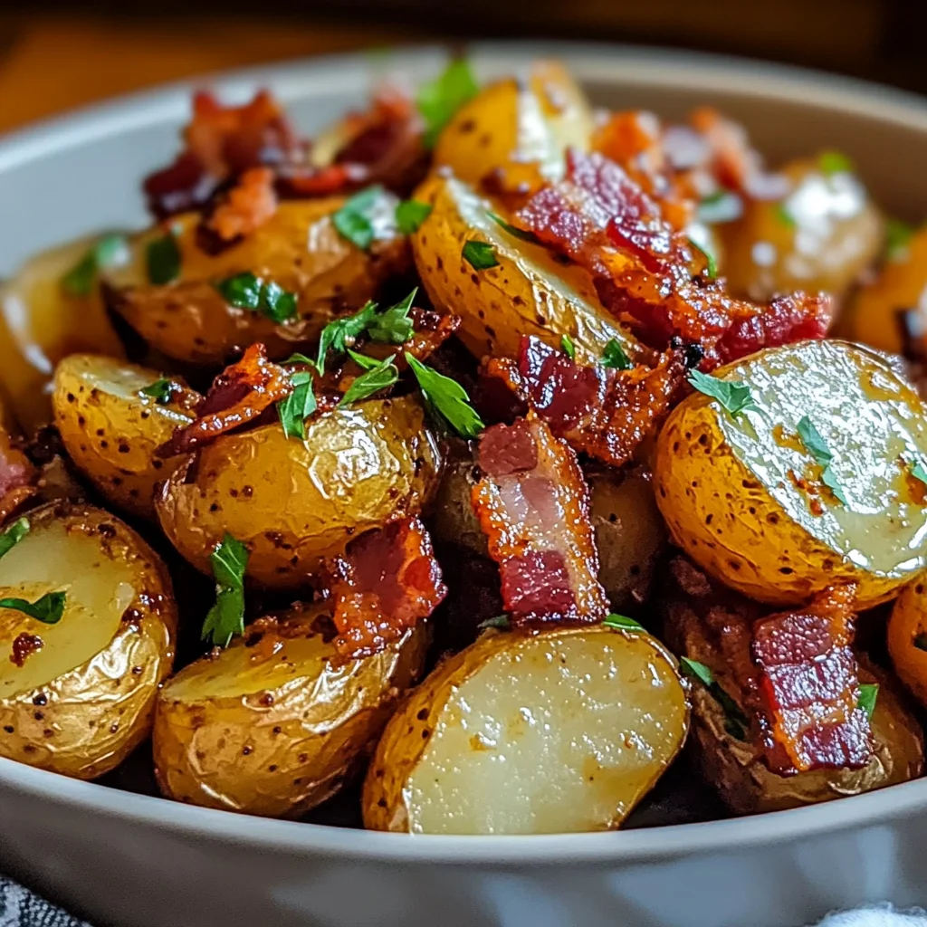 Crispy Bacon Honey Roasted Potatoes
