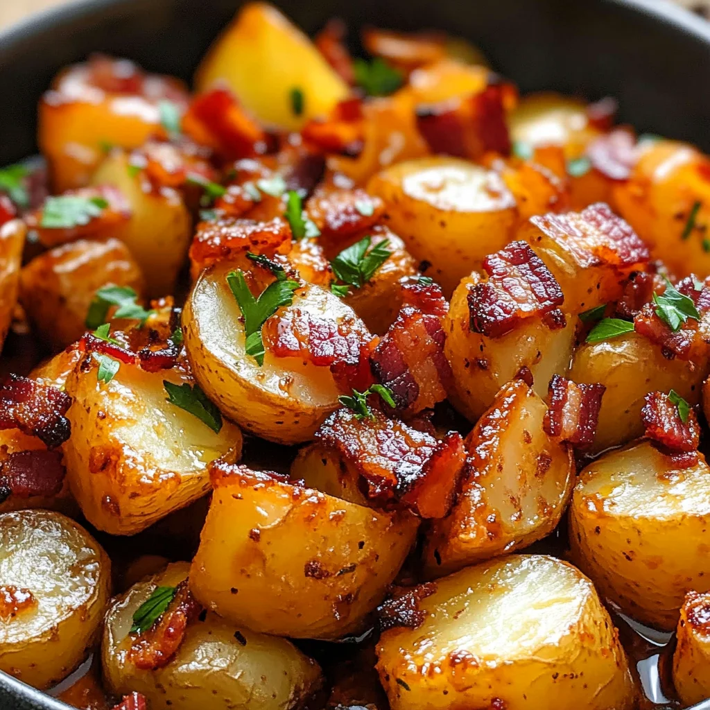 Crispy Bacon Honey Roasted Potatoes