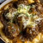 Crock Pot French Onion Meatballs