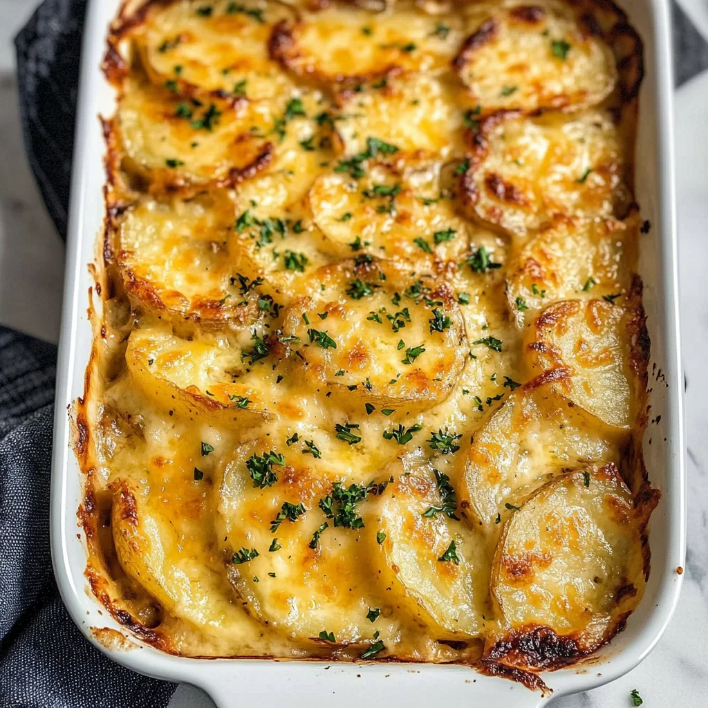 Dad’s Creamy & Cheesy Au Gratin Potatoes