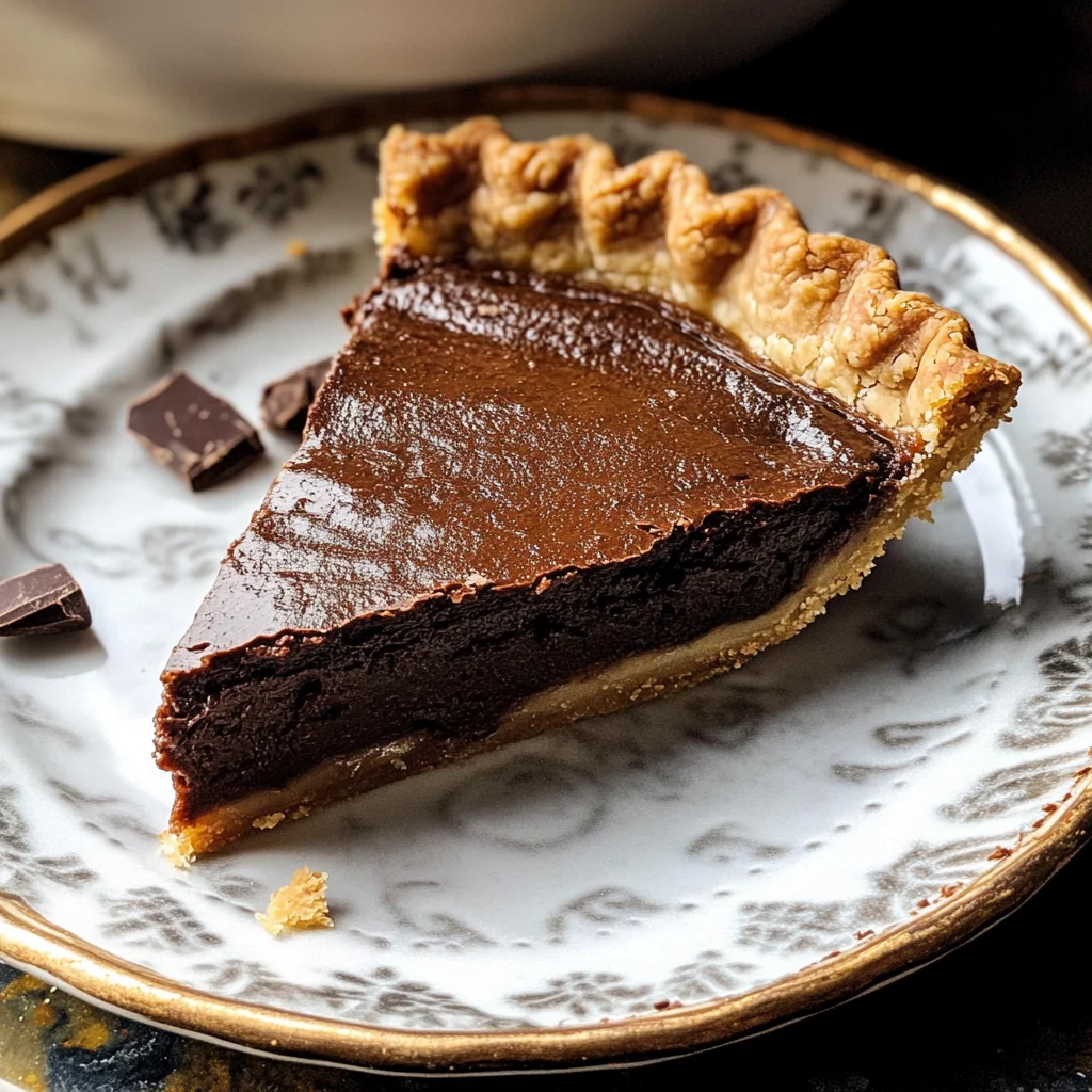 Dark Chocolate Chess Pie