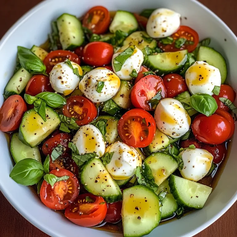 Easy Cucumber Mozzarella Salad