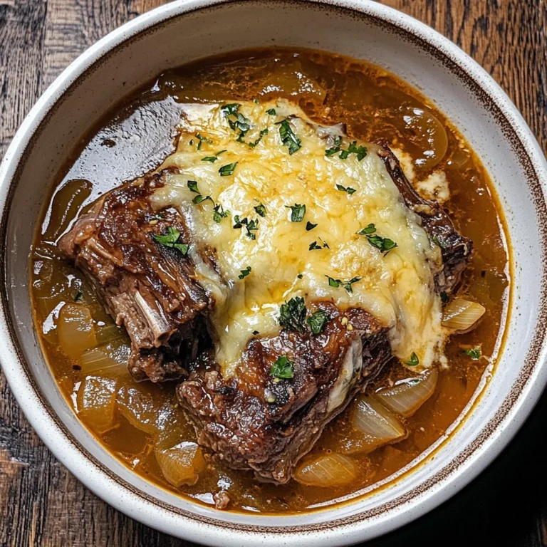French Onion Beef Short Rib Soup