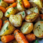 Garlic Herb Roasted Potatoes, Carrots, and Zucchini