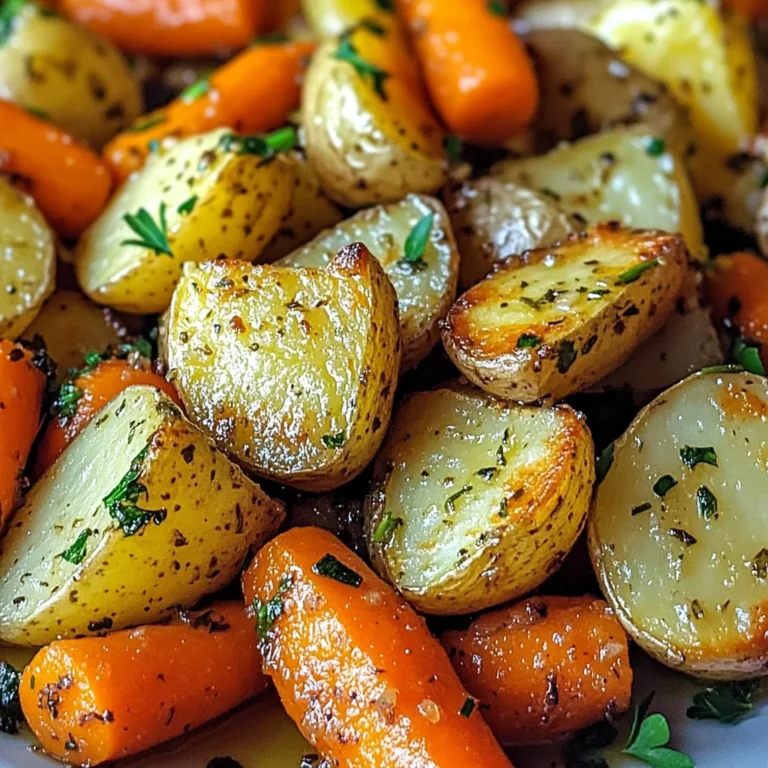 Garlic Herb Roasted Potatoes, Carrots, and Zucchini
