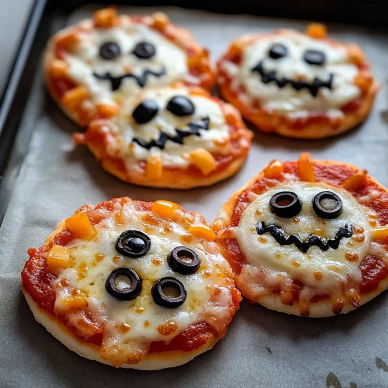 Halloween Mini Pizzas