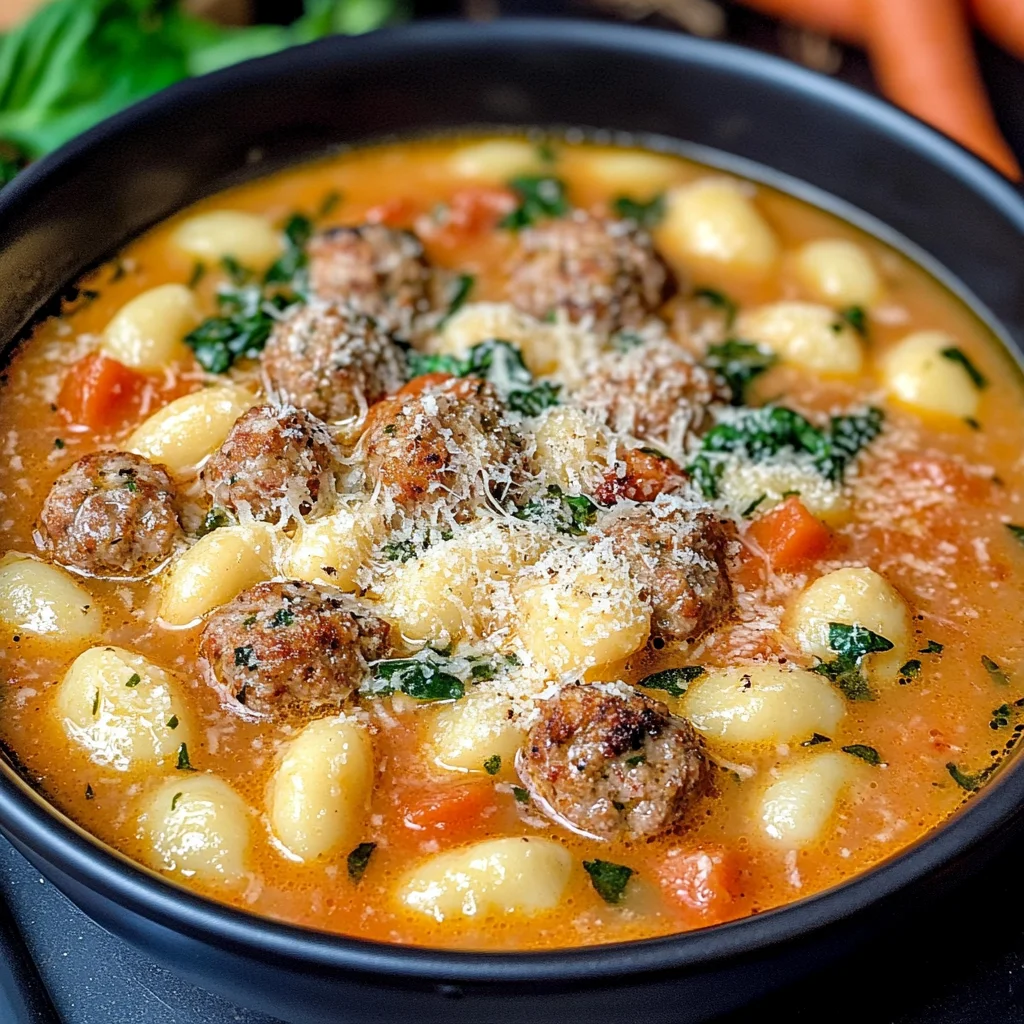 Italian Meatball Gnocchi Soup Recipe