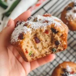 Moist Christmas Stollen Muffins