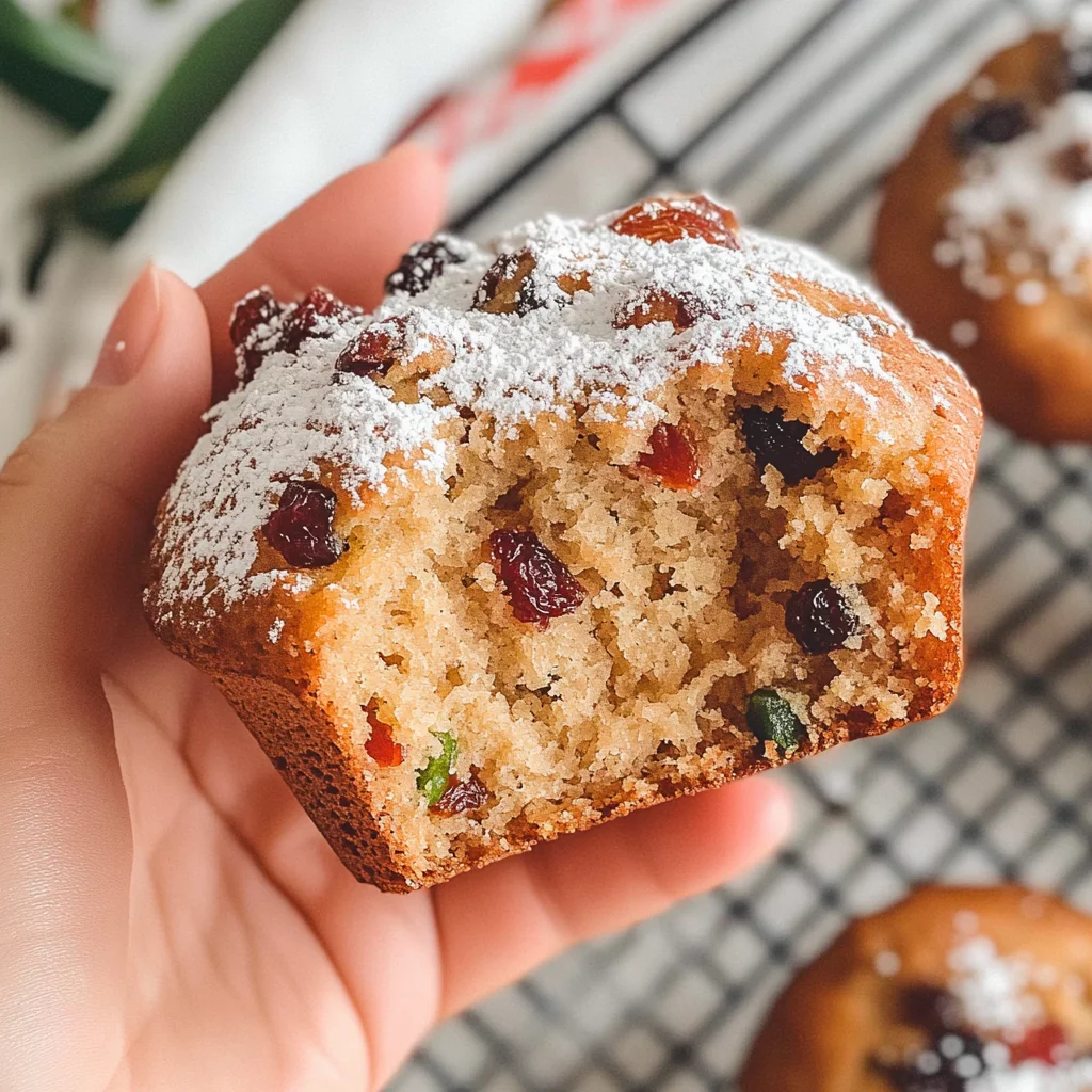 Moist Christmas Stollen Muffins