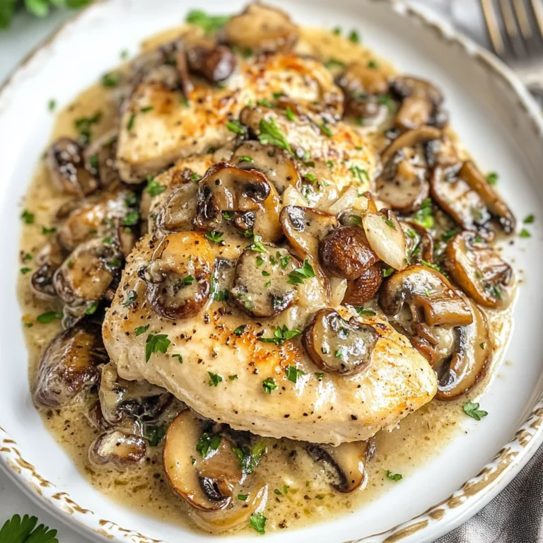 Mushroom Asiago Chicken