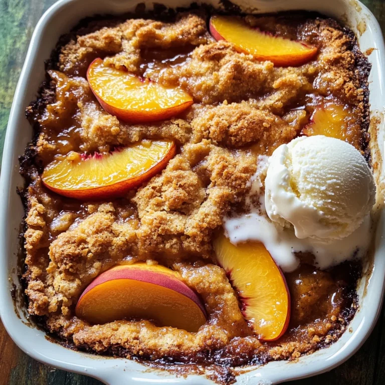 Old School Easy Brown Sugar Peach Cobbler