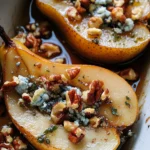 Roasted Pears with Blue Cheese, Walnuts and Honey Recipe